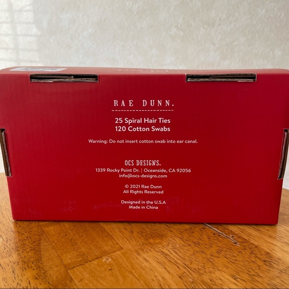 Rae Dunn NAUGHTY & NICE Spiral Hair Ties Cotton Swab Glass Jar Set NEW! - Picture 4 of 5